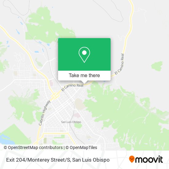 Mapa de Exit 204/Monterey Street/S