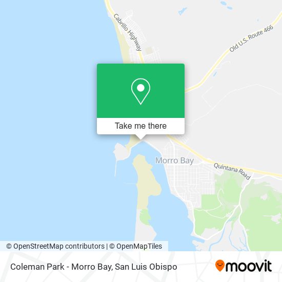 Coleman Park - Morro Bay map