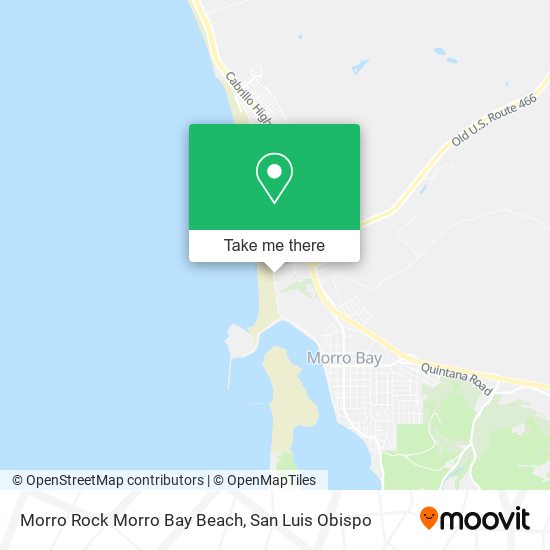 Morro Rock Morro Bay Beach map