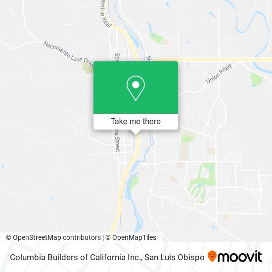 Columbia Builders of California Inc. map