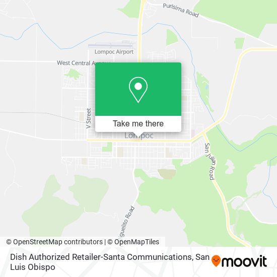 Mapa de Dish Authorized Retailer-Santa Communications