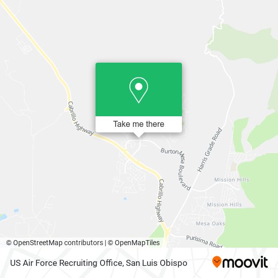 US Air Force Recruiting Office map