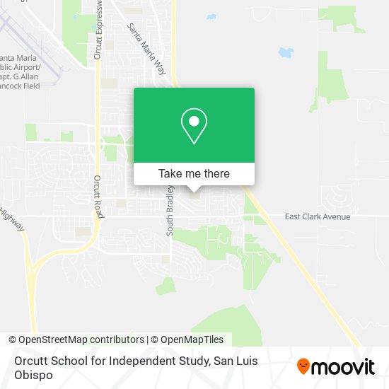 Orcutt School for Independent Study map