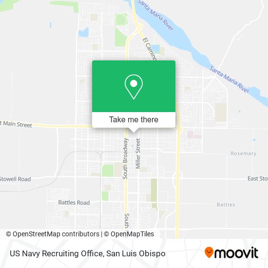 US Navy Recruiting Office map