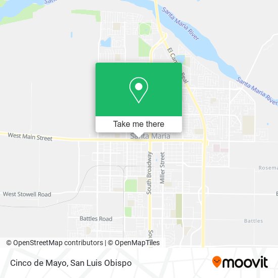 Cinco de Mayo map