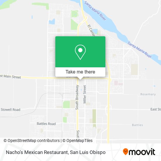 Mapa de Nacho's Mexican Restaurant