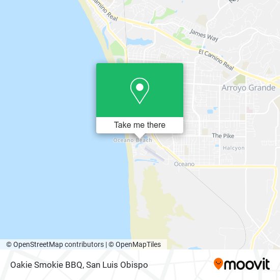 Oakie Smokie BBQ map