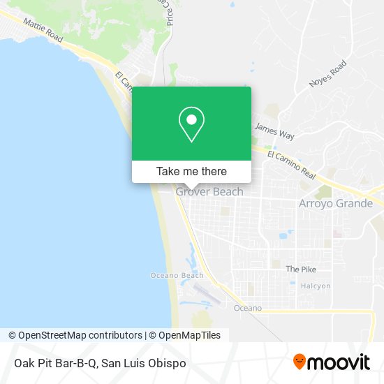 Oak Pit Bar-B-Q map