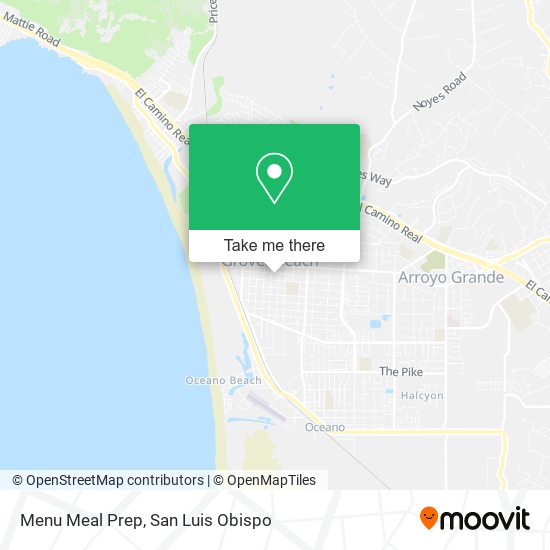 Menu Meal Prep map