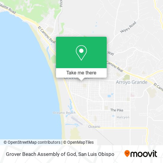 Grover Beach Assembly of God map