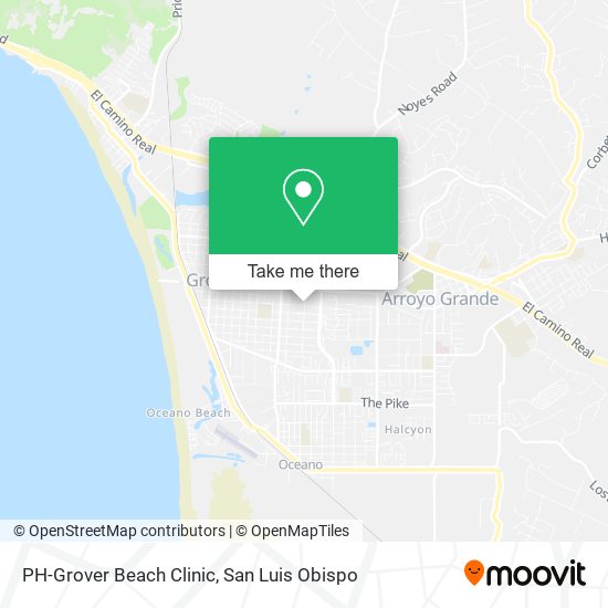 PH-Grover Beach Clinic map