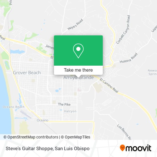Steve's Guitar Shoppe map