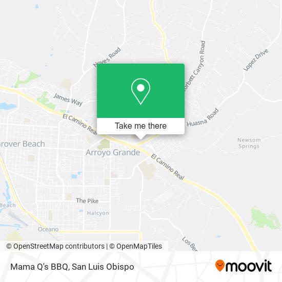 Mama Q's BBQ map