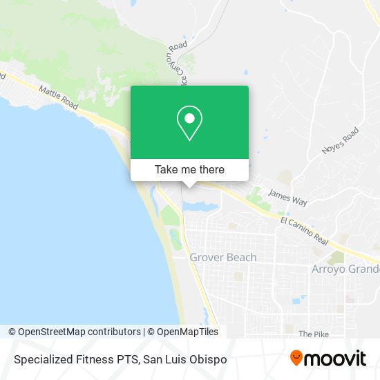 Specialized Fitness PTS map