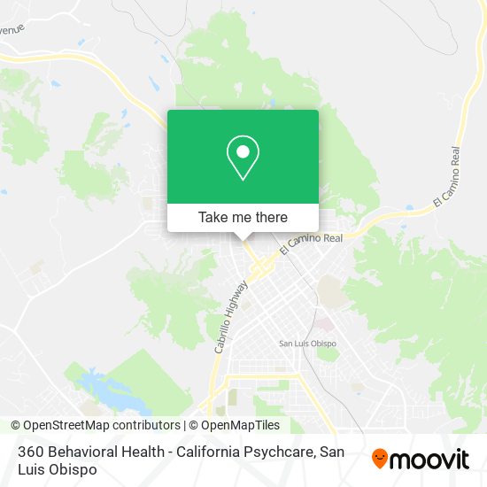 360 Behavioral Health - California Psychcare map