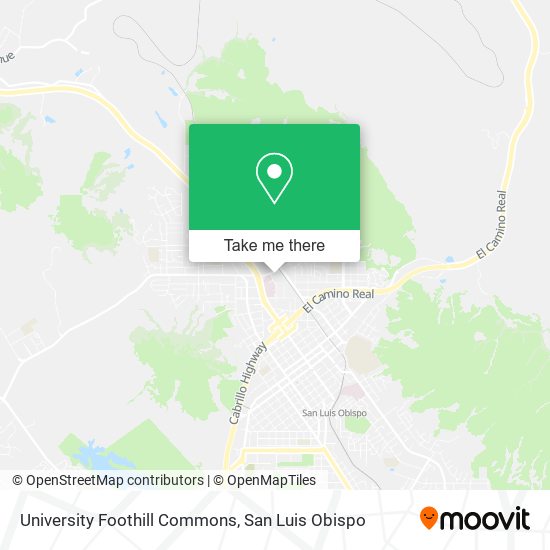 University Foothill Commons map