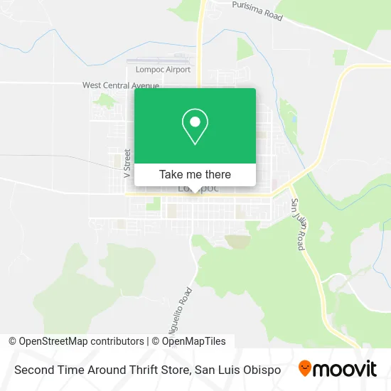 Mapa de Second Time Around Thrift Store