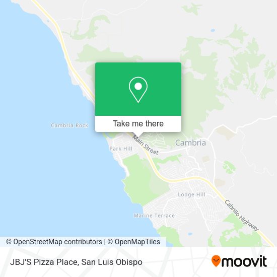 Mapa de JBJ'S Pizza Place