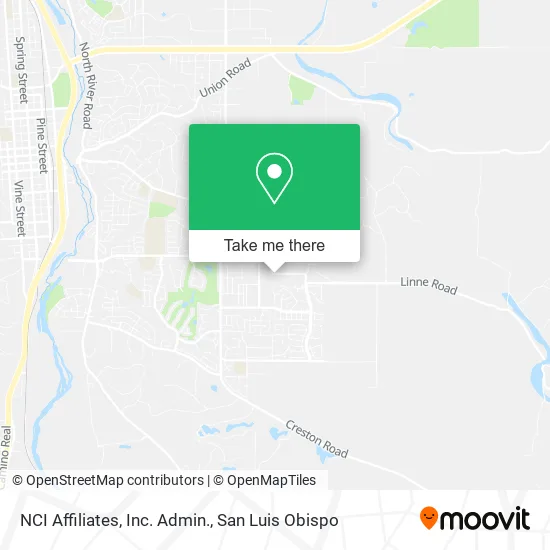 Mapa de NCI Affiliates, Inc. Admin.