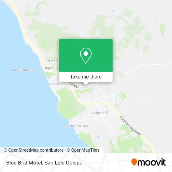 Blue Bird Motel map