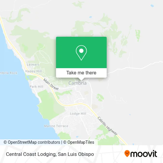 Mapa de Central Coast Lodging