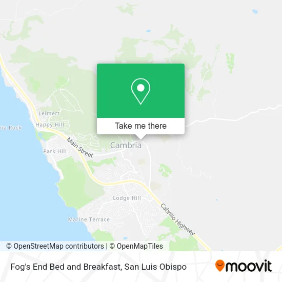Mapa de Fog's End Bed and Breakfast