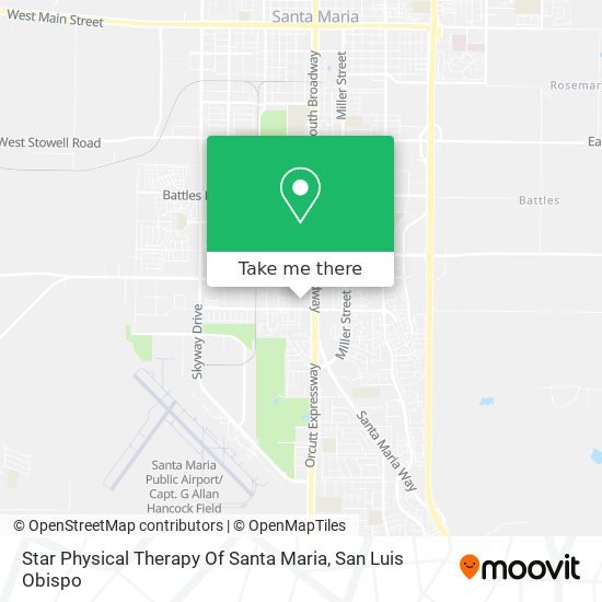 Star Physical Therapy Of Santa Maria map
