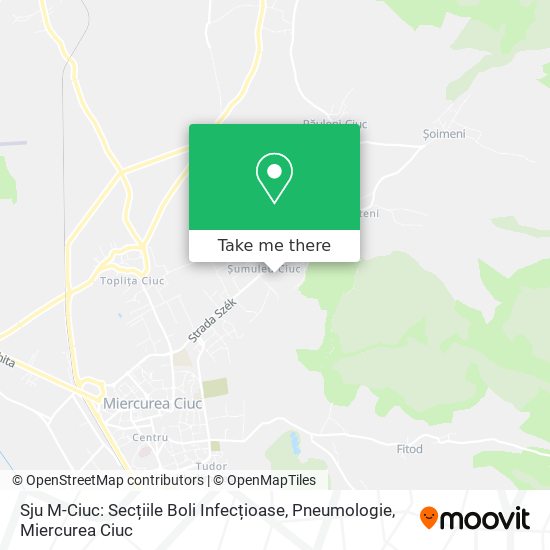 Sju M-Ciuc: Secțiile Boli Infecțioase, Pneumologie map