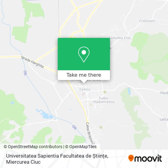 Universitatea Sapientia Facultatea de Științe map