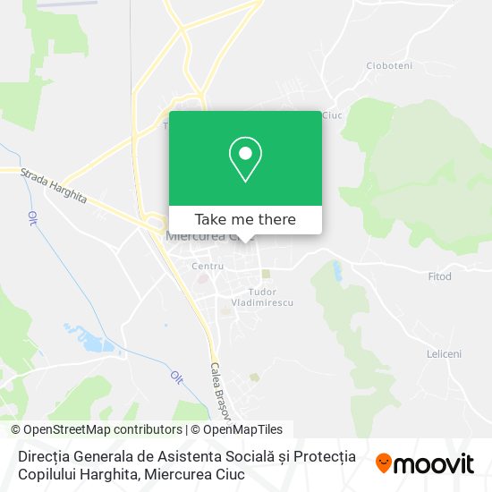 Direcția Generala de Asistenta Socială și Protecția Copilului Harghita map