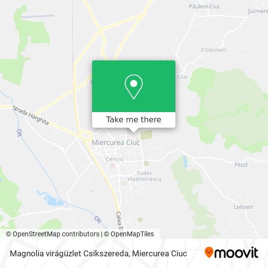 Magnolia virágüzlet Csíkszereda map