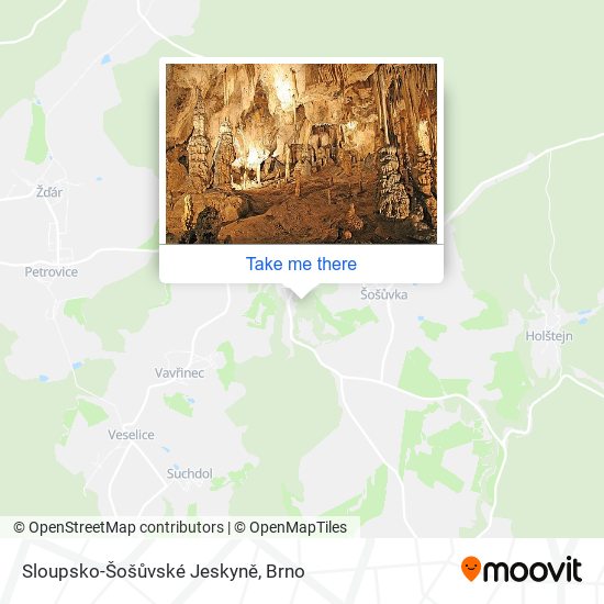 Карта Sloupsko-Šošůvské Jeskyně