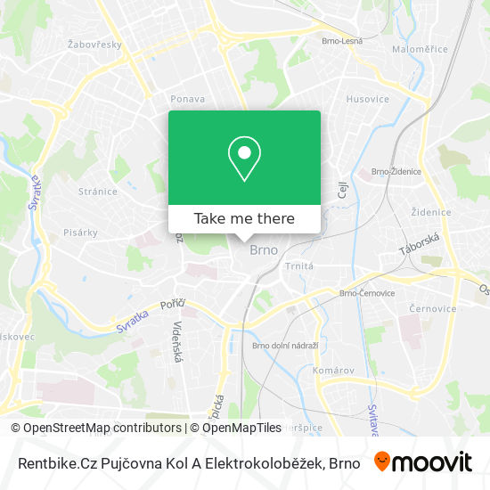 Rentbike.Cz Pujčovna Kol A Elektrokoloběžek map