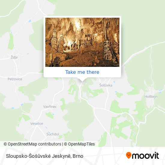 Карта Sloupsko-Šošůvské Jeskyně