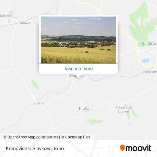 Křenovice U Slavkova map