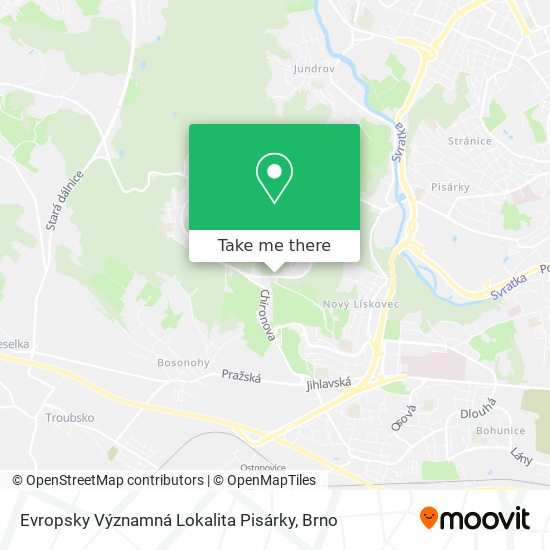 Evropsky Významná Lokalita Pisárky map