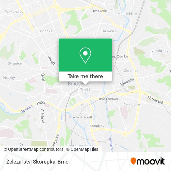 Železářství Skořepka map