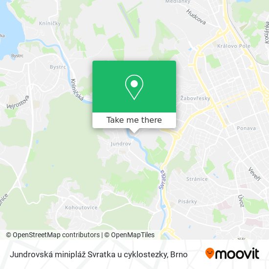 Jundrovská minipláž Svratka u cyklostezky map