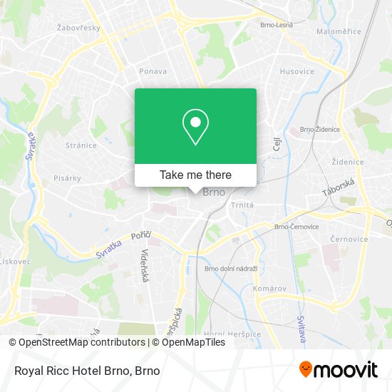 Royal Ricc Hotel Brno map