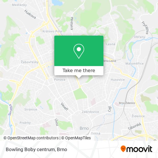 Bowling Boby centrum map