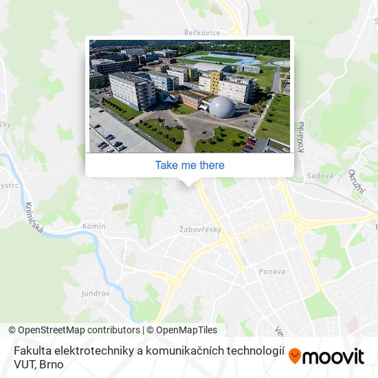 Fakulta elektrotechniky a komunikačních technologií VUT map