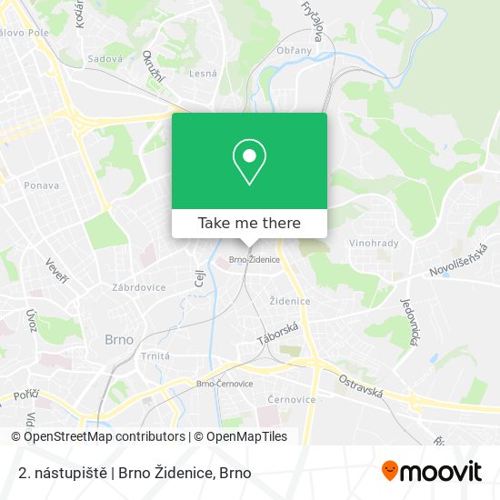 2. nástupiště | Brno Židenice map