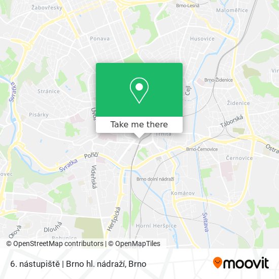 6. nástupiště | Brno hl. nádraží map