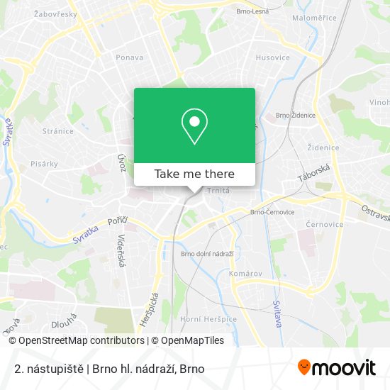 2. nástupiště | Brno hl. nádraží map