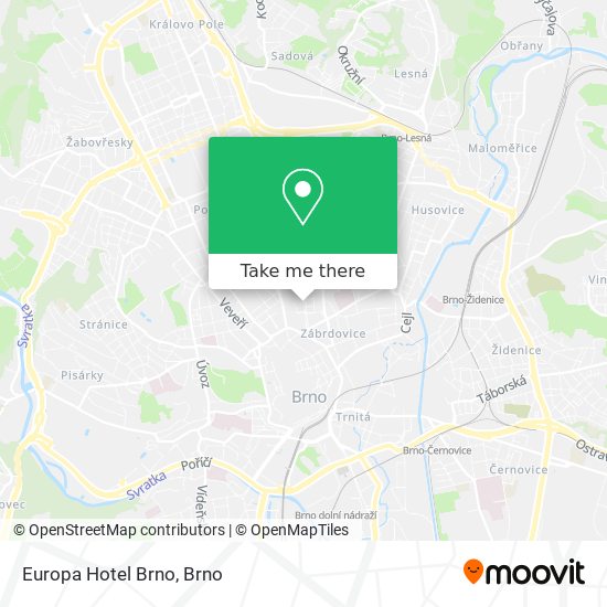 Europa Hotel Brno map