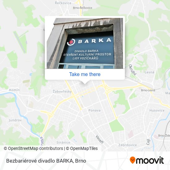 Bezbariérové divadlo BARKA map