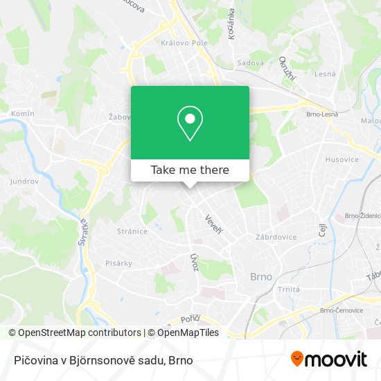 Pičovina v Björnsonově sadu map