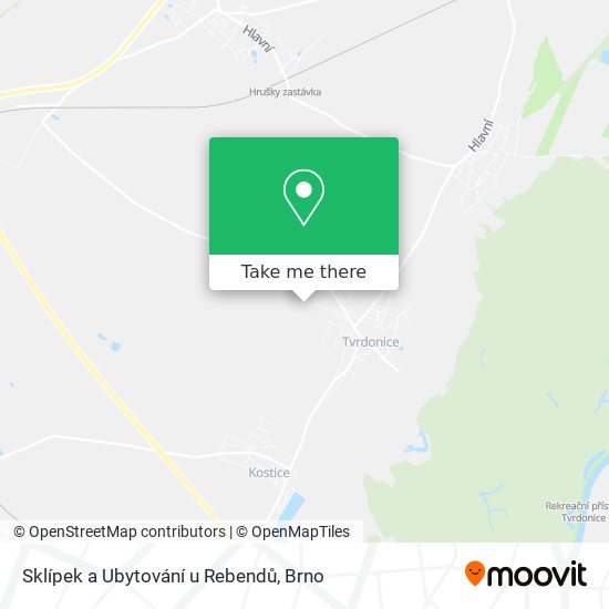 Карта Sklípek a Ubytování u Rebendů