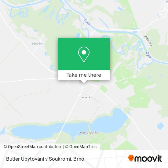 Карта Butler Ubytování v Soukromí