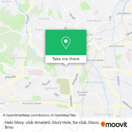 Карта Hebi Glory- club Amatérů, Glory Hole, Sw club, Disco
